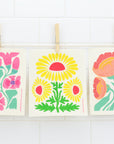 Peach Flower Swedish Dishcloth