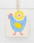 Periwinkle Hen Swedish Dishcloth