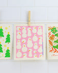 Christmas Trees Swedish Dishcloth
