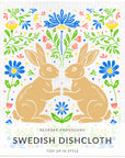 Rabbits Swedish Dishcloth