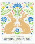 Rabbits Swedish Dishcloth