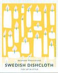 Candles Holiday Swedish Dishcloth - BESPOKE PROVISIONS