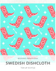 Cowboy Boots Swedish Dishcloth - BESPOKE PROVISIONS