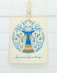 Season's Greetings Deer Swedish Dishcloth