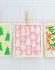 Snowmen Holiday Swedish Dishcloth