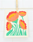 Peach Flower Swedish Dishcloth