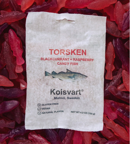 Blackurrant &amp; Raspberry Swedish Fish - TORSKEN by Kolsvart