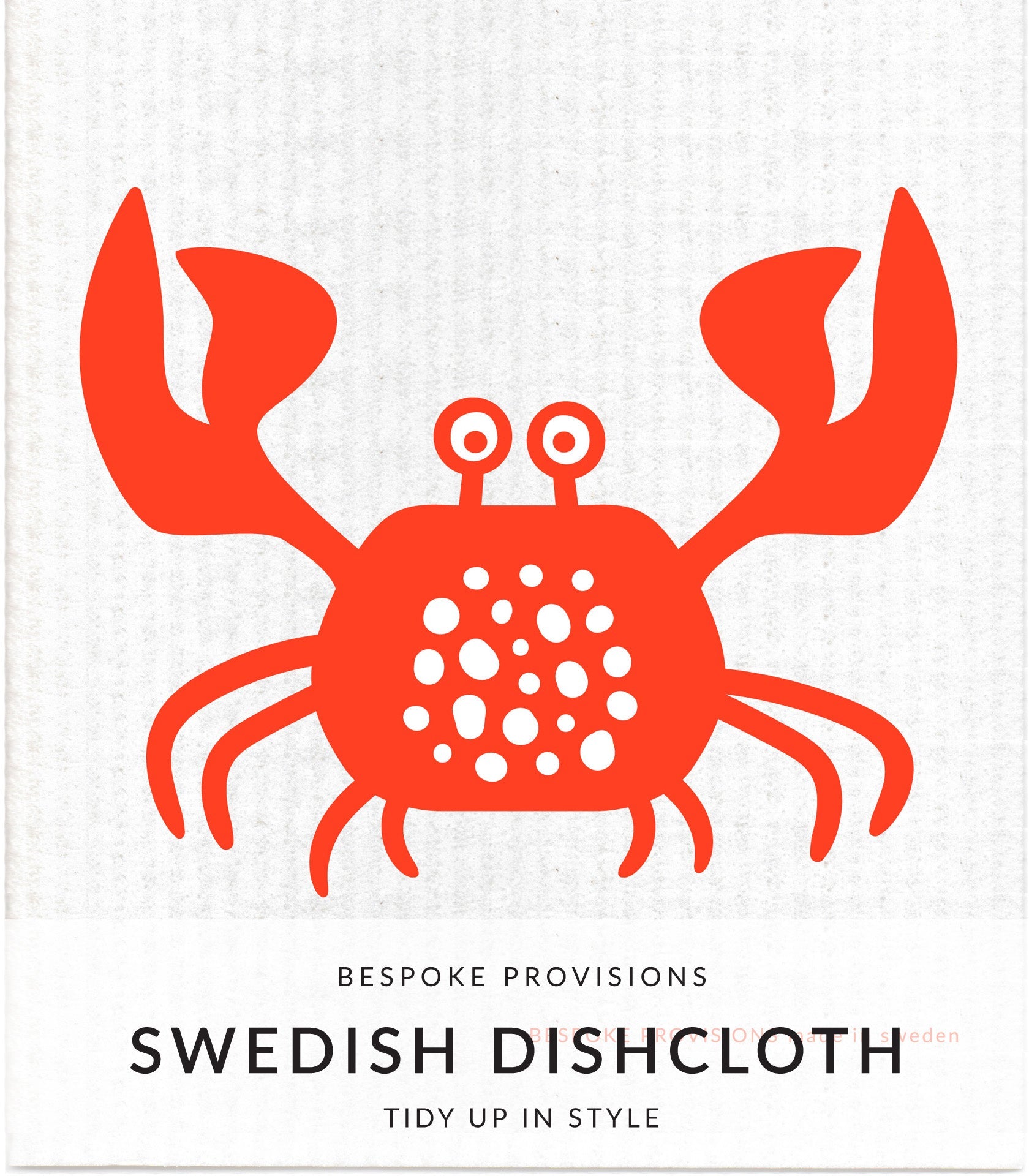 Crab Swedish Dishcloth - Bespoke Provisions