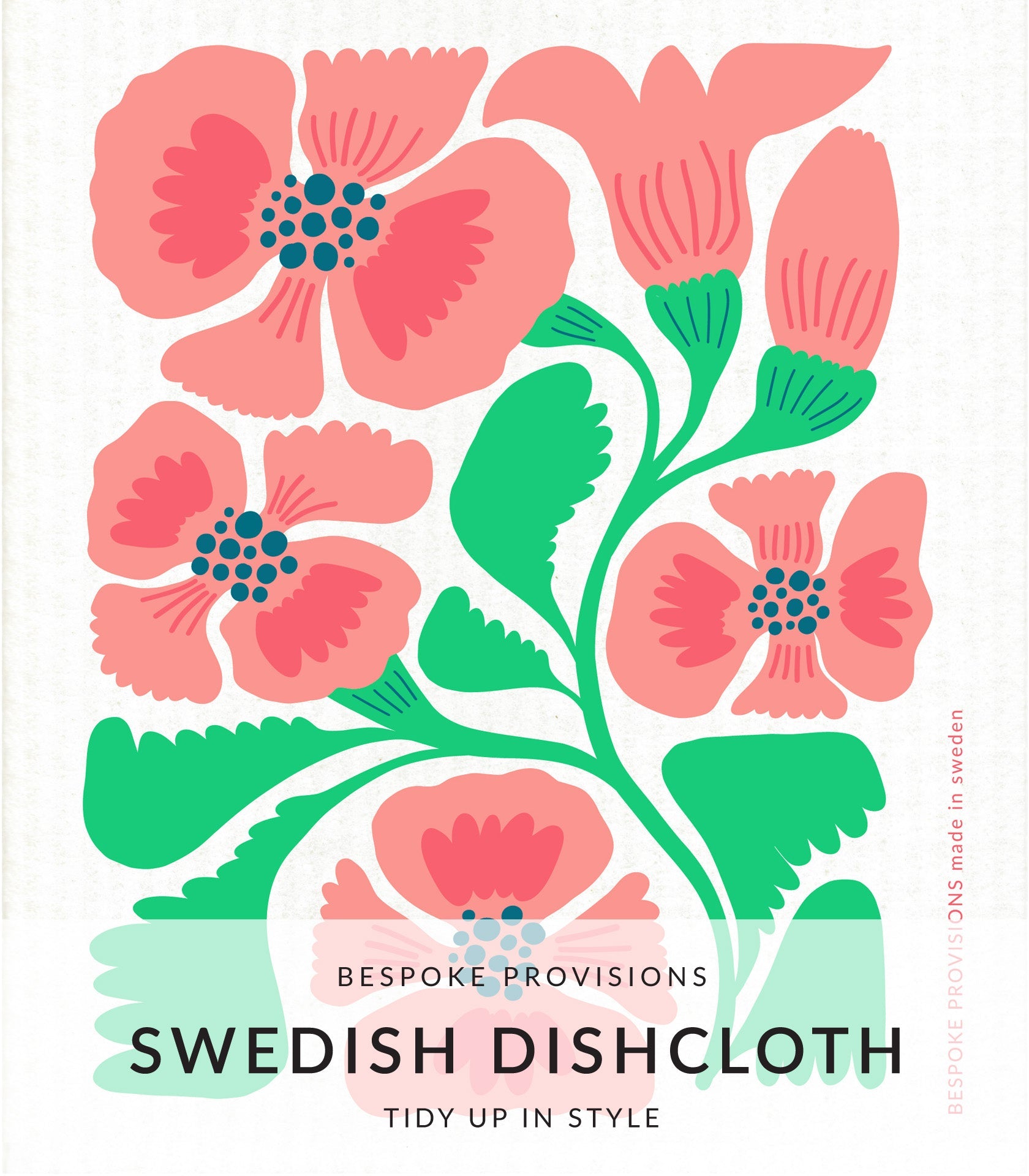 Hibiscus Swedish Dishcloth - BESPOKE PROVISIONS