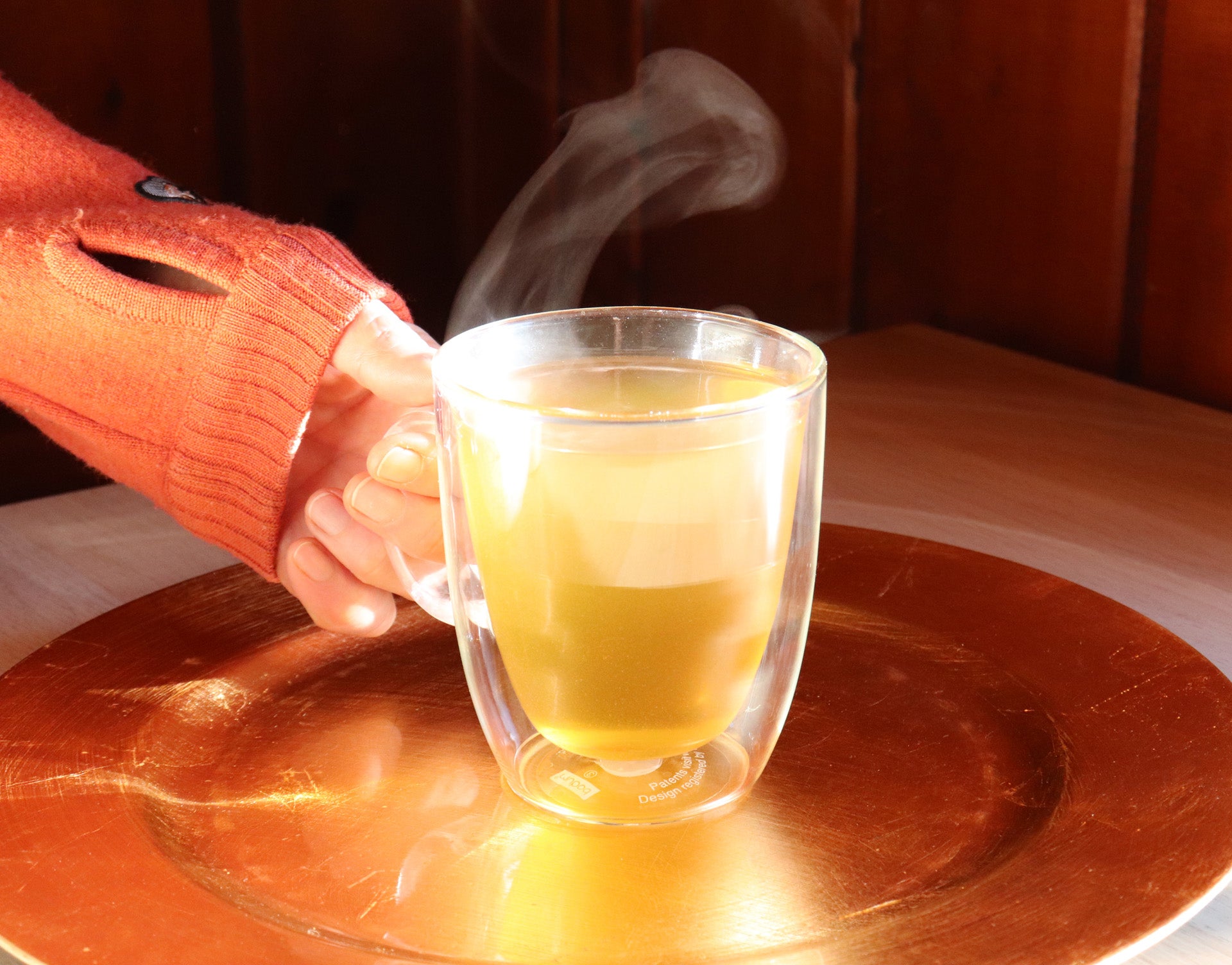 Cup of tea with steam