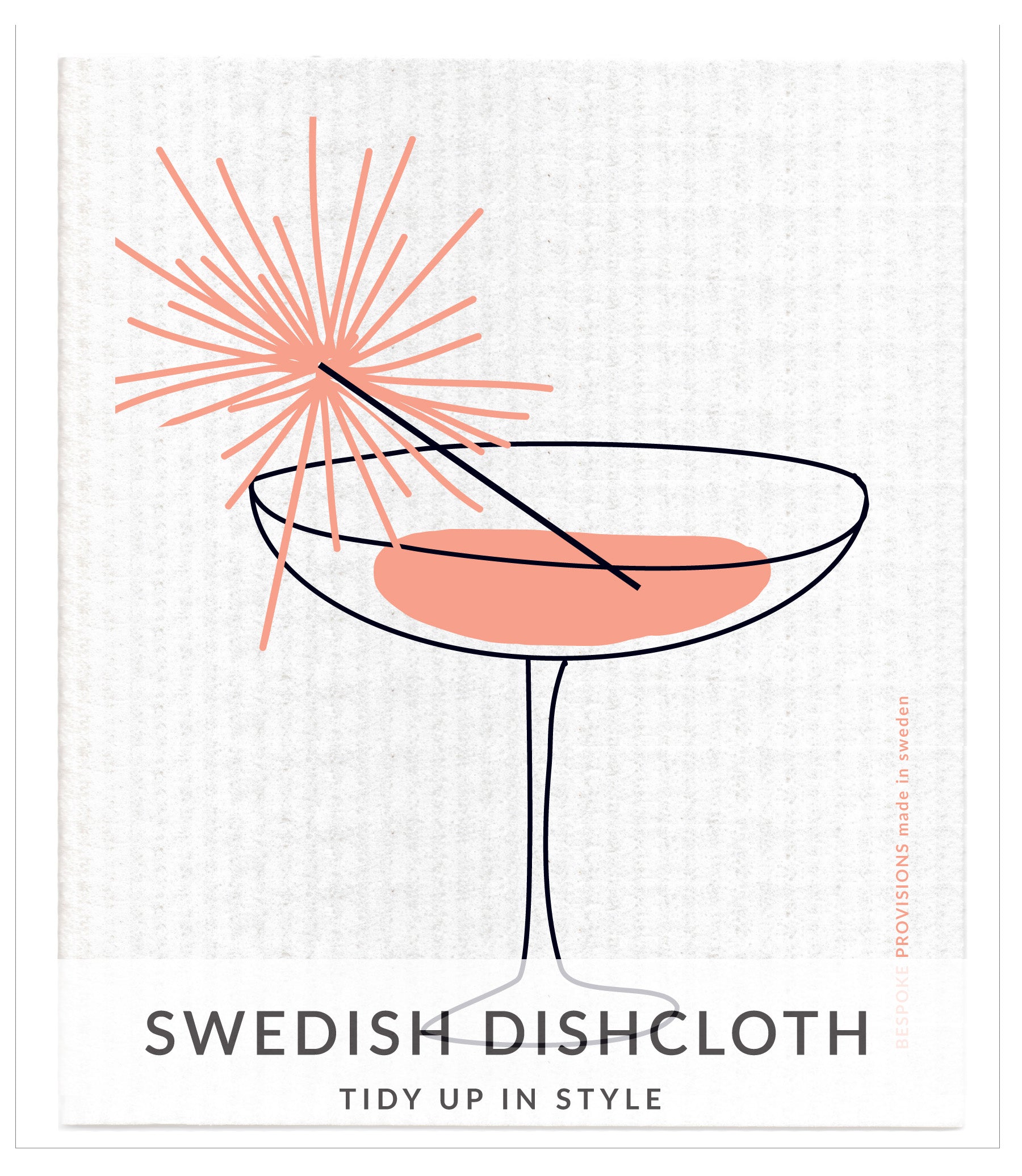 Cocktail Swedish Dishcloth packaging view - BESPOKE PROVISIONS