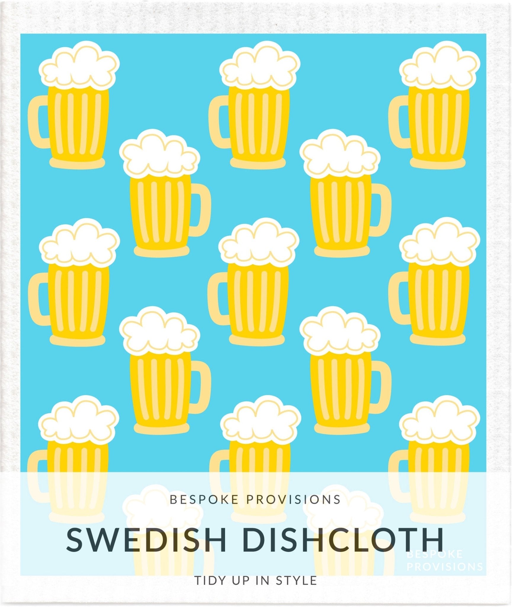 Beer Mugs Swedish Dishcloth - BESPOKE PROVISIONS