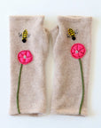 Bees Cashmere Fingerless Gloves - BESPOKE PROVISIONS INC