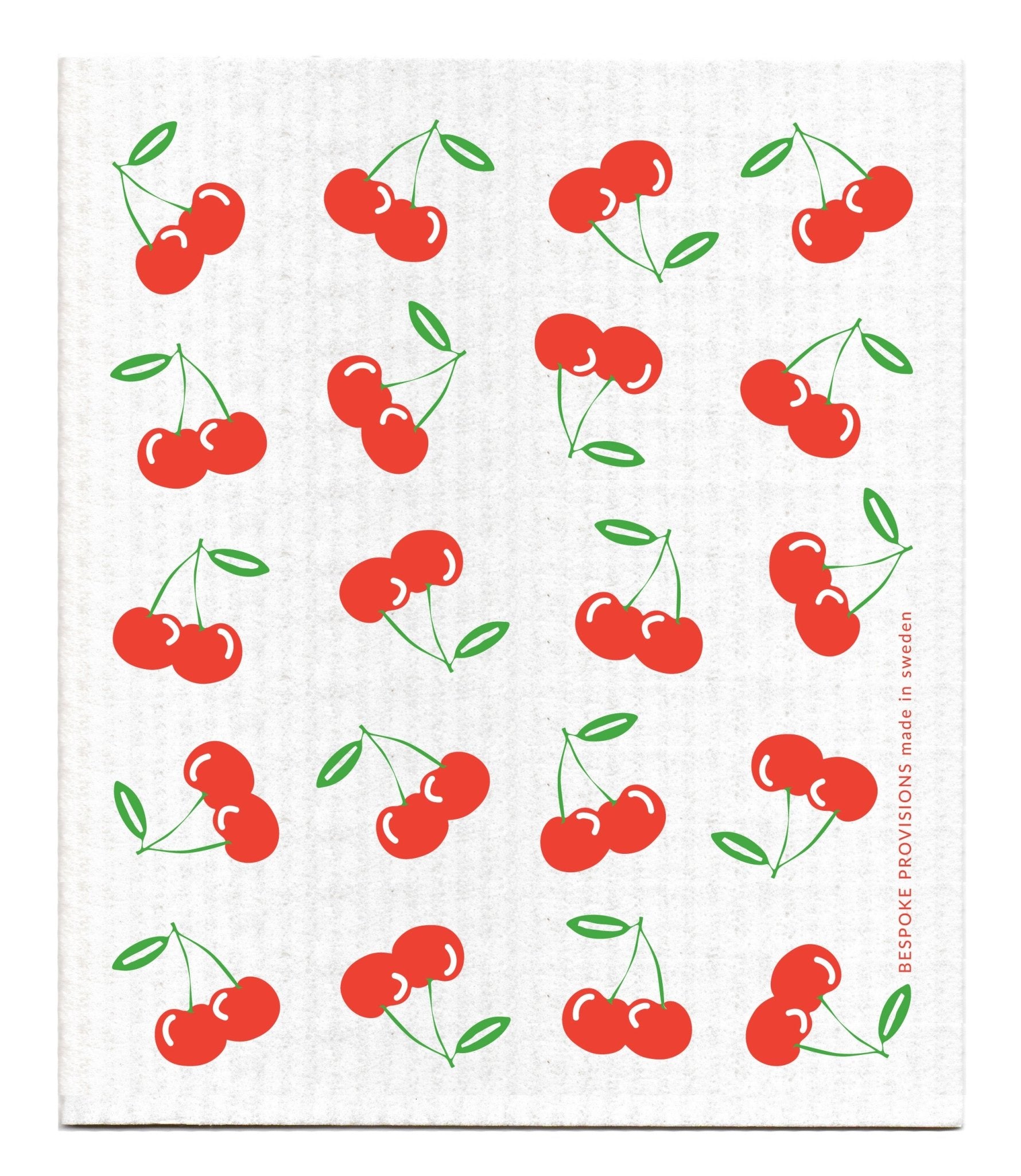 Cherries Swedish Dishcloth - BESPOKE PROVISIONS