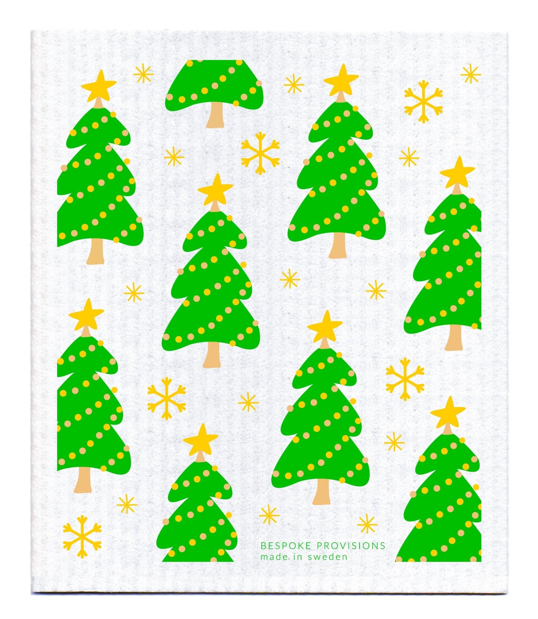 Christmas Trees Swedish Dishcloth - BESPOKE PROVISIONS