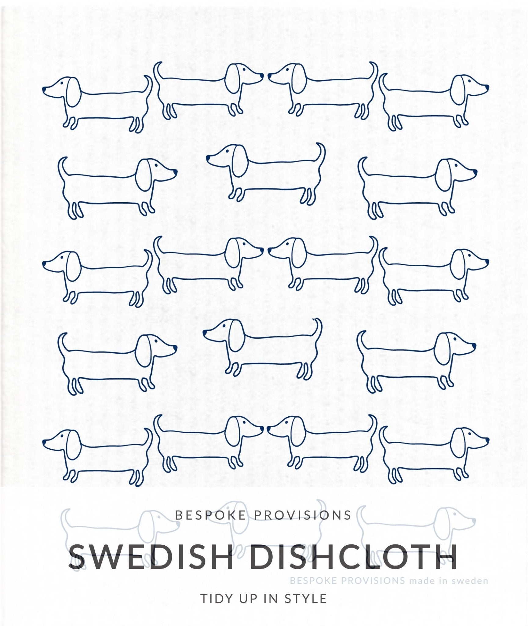 Dachshunds Swedish Dishcloth - BESPOKE PROVISIONS