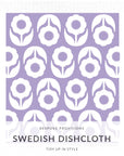 Flowers on Lavender Swedish Dishcloth - BESPOKE PROVISIONS