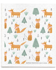 Foxes with Trees Swedish Dishcloth - BESPOKE PROVISIONS