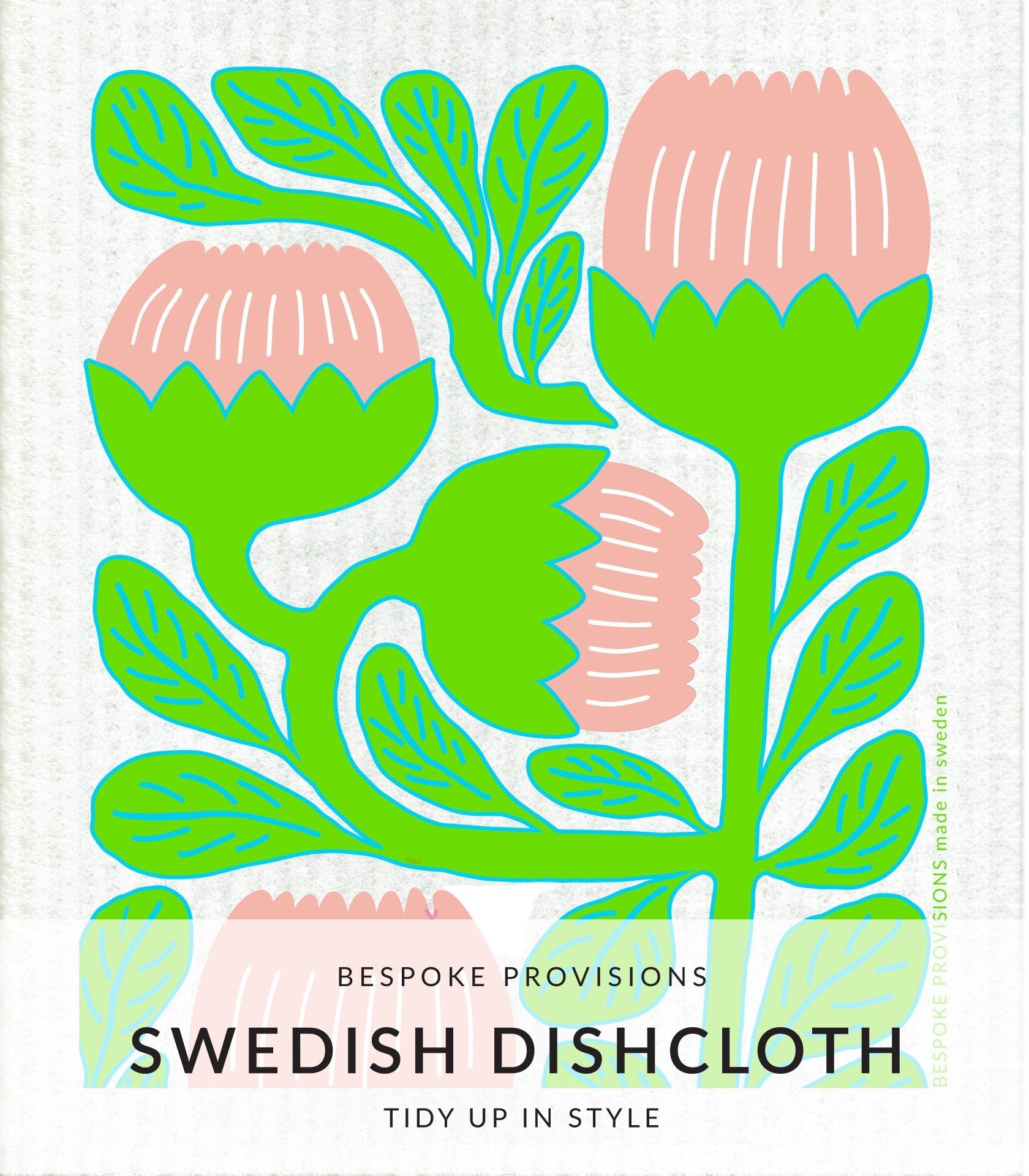 Garden Love Swedish Dishcloth Set of 3 - BESPOKE PROVISIONS