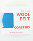 Merino Wool Felt Coasters : Bayside Blue - BESPOKE PROVISIONS