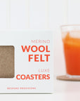 Merino Wool Felt Coasters : Camel - BESPOKE PROVISIONS