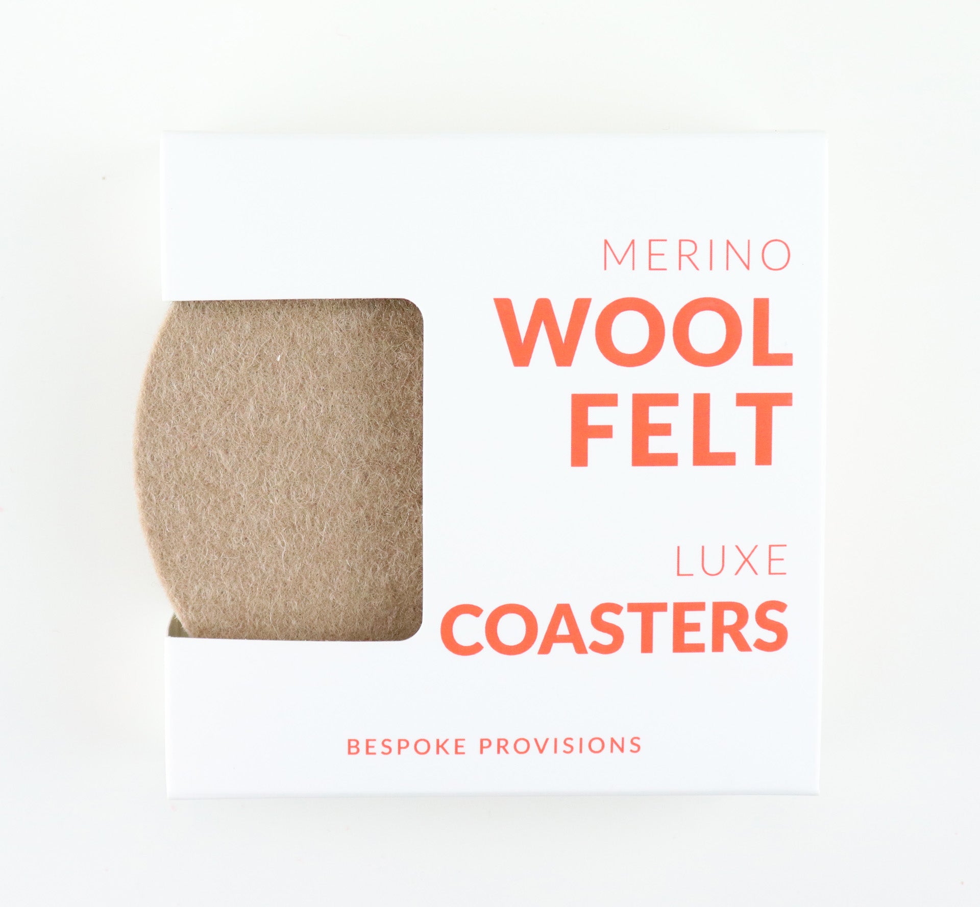 Merino Wool Felt Coasters : Camel - BESPOKE PROVISIONS