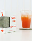 Merino Wool Felt Coasters : Heather Grey - BESPOKE PROVISIONS