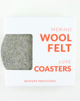 Merino Wool Felt Coasters : Heather Grey - BESPOKE PROVISIONS