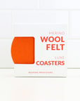 Merino Wool Felt Coasters : Tangerine - BESPOKE PROVISIONS