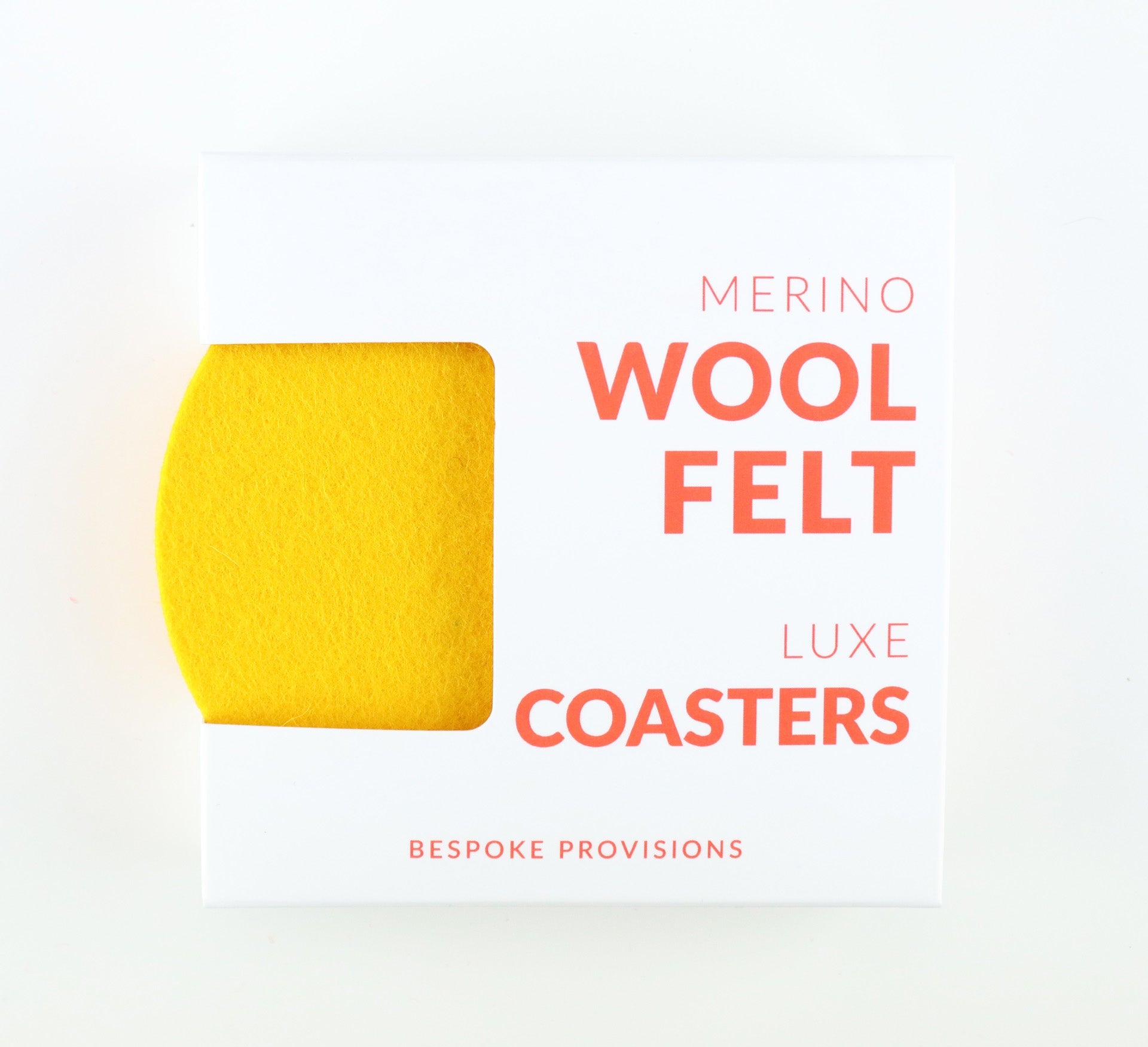 Merino Wool Felt Coasters : Yellow - BESPOKE PROVISIONS