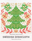 Merry Christmas Tree Swedish Dishcloth - BESPOKE PROVISIONS INC