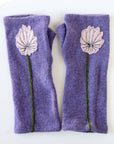 Mum on Lavender Cashmere Fingerless Gloves - BESPOKE PROVISIONS