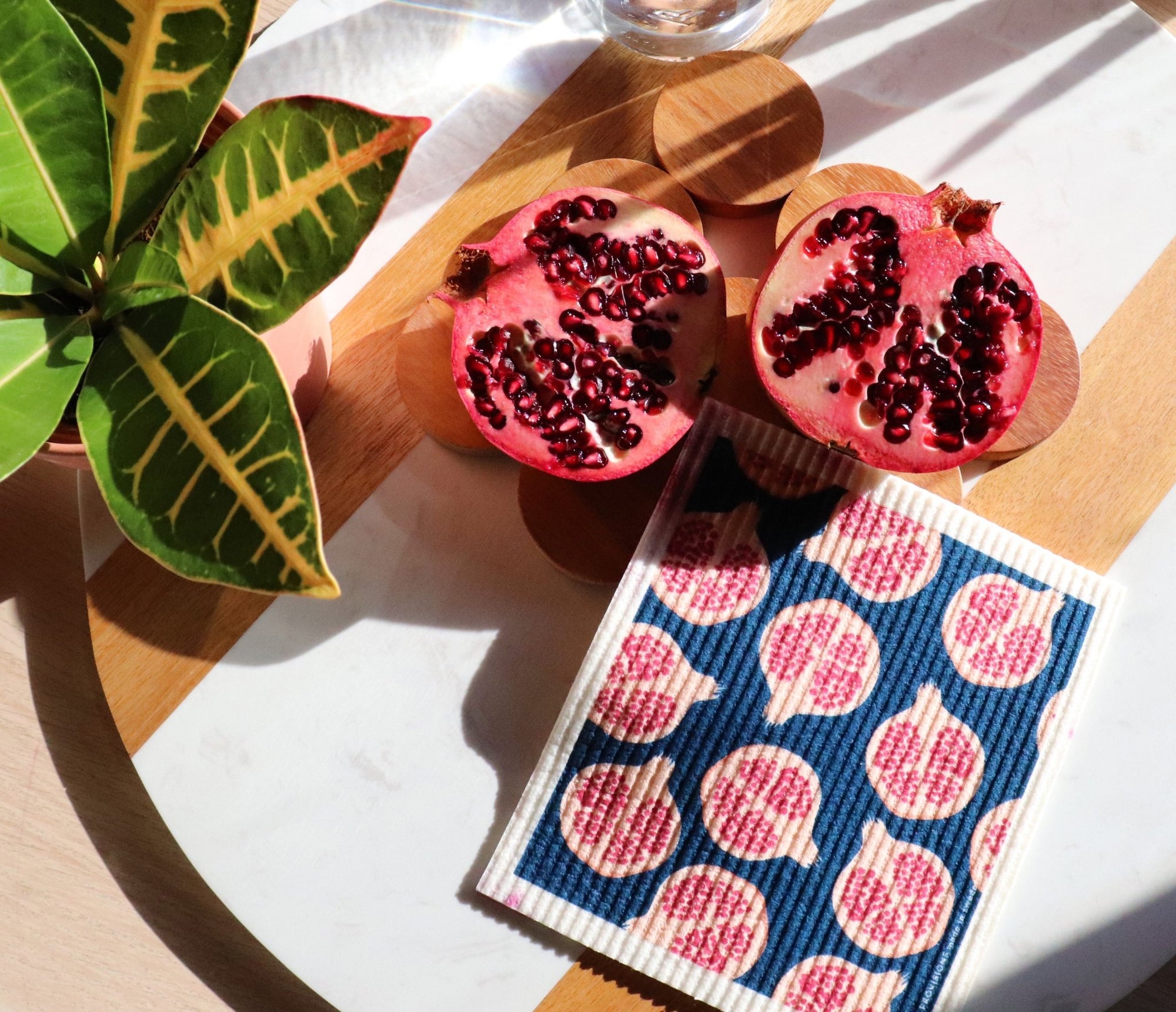 Pomegranates Swedish Dishcloth - BESPOKE PROVISIONS