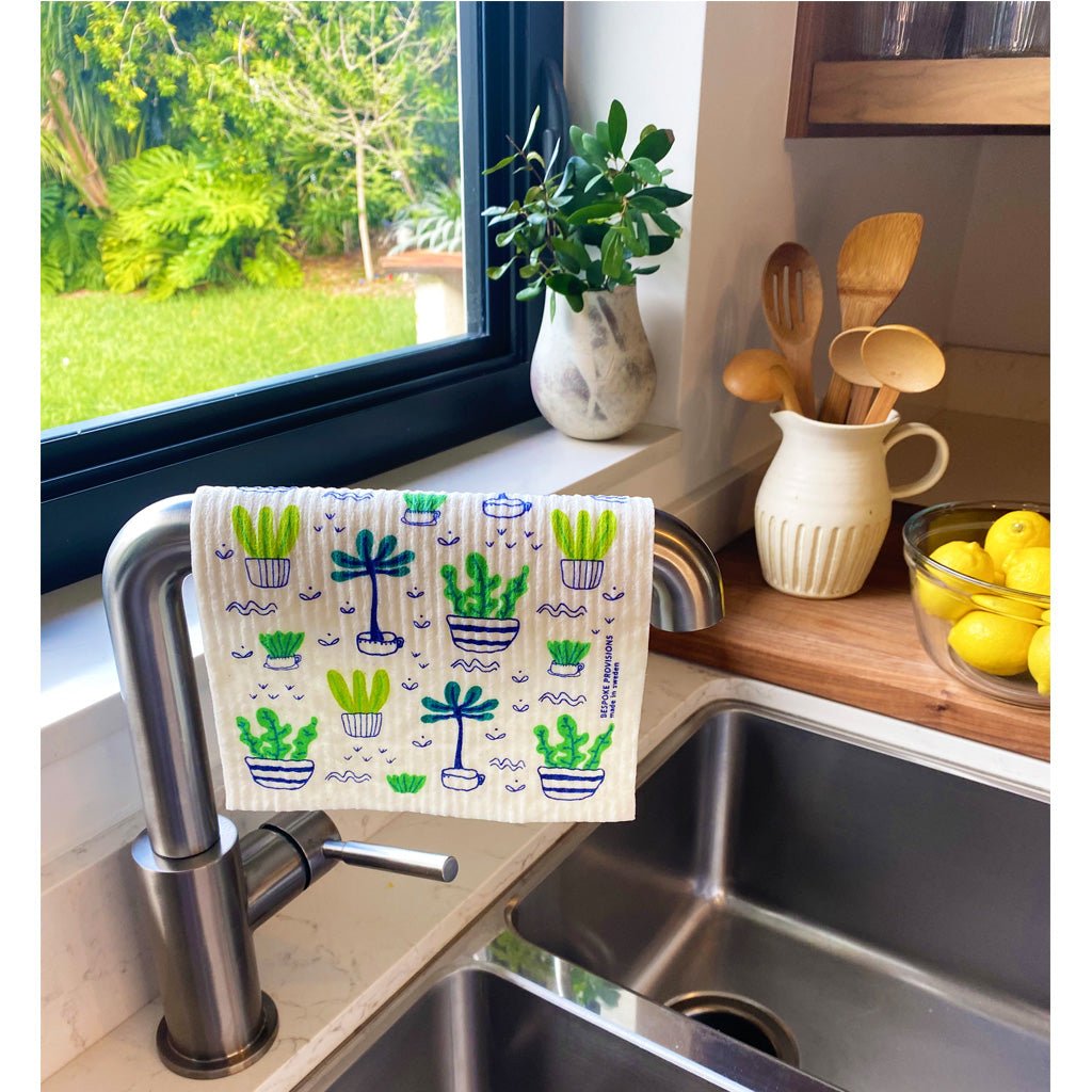 Potted Plants Swedish Dishcloth - BESPOKE PROVISIONS