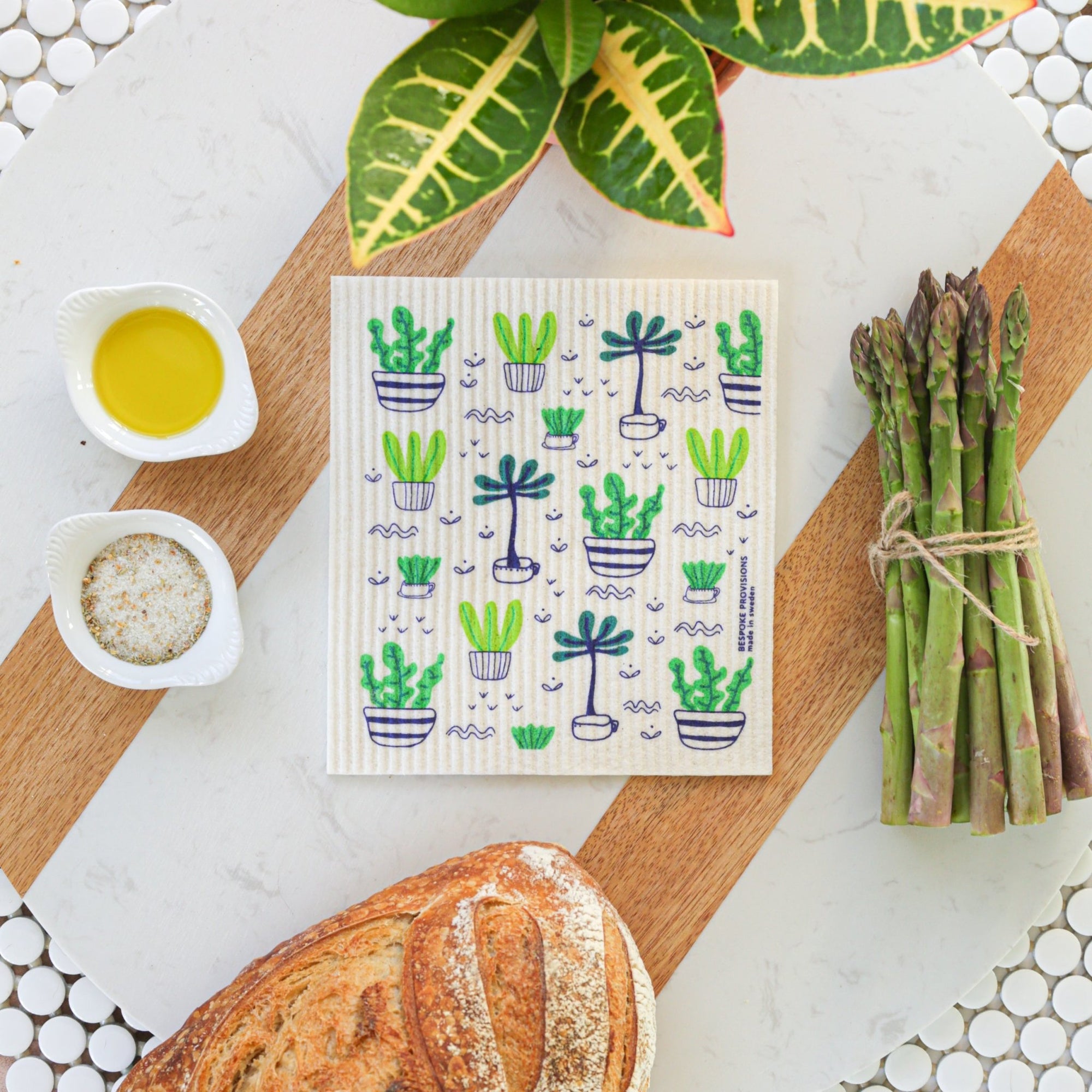 Potted Plants Swedish Dishcloth - BESPOKE PROVISIONS