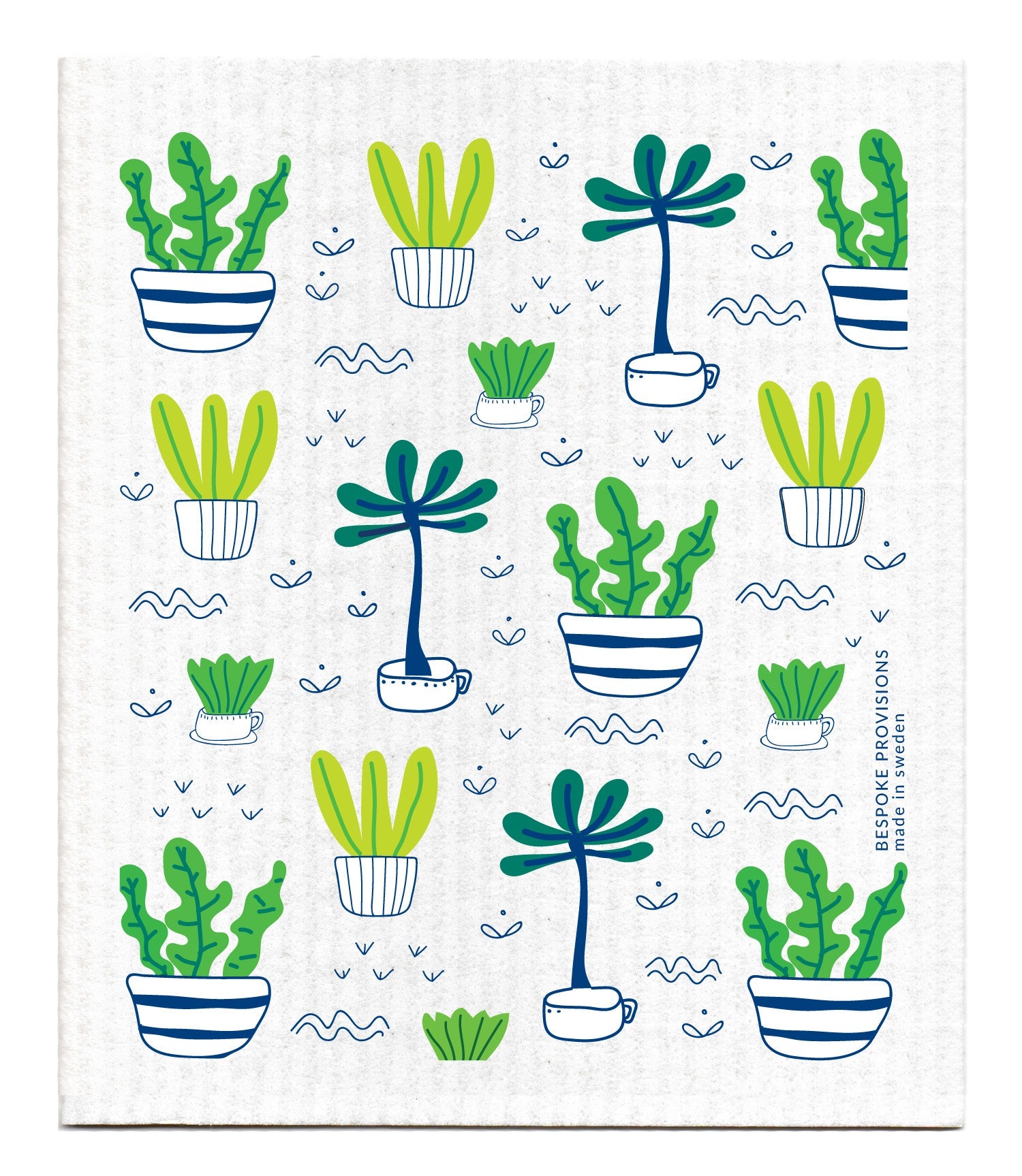 Potted Plants Swedish Dishcloth - BESPOKE PROVISIONS