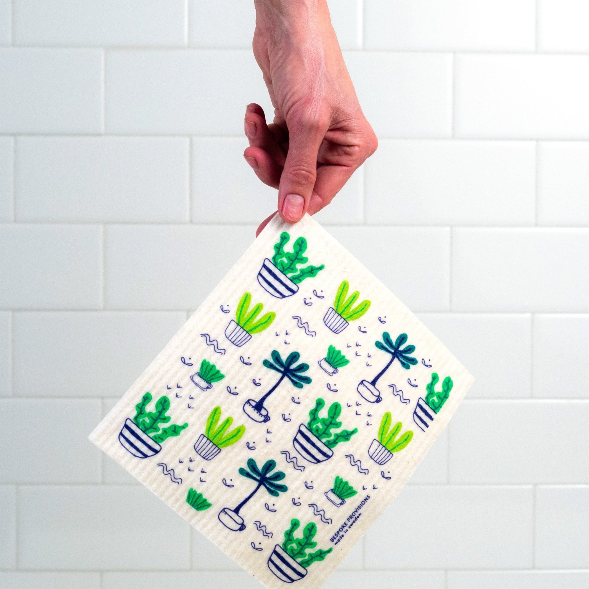 Potted Plants Swedish Dishcloth - BESPOKE PROVISIONS