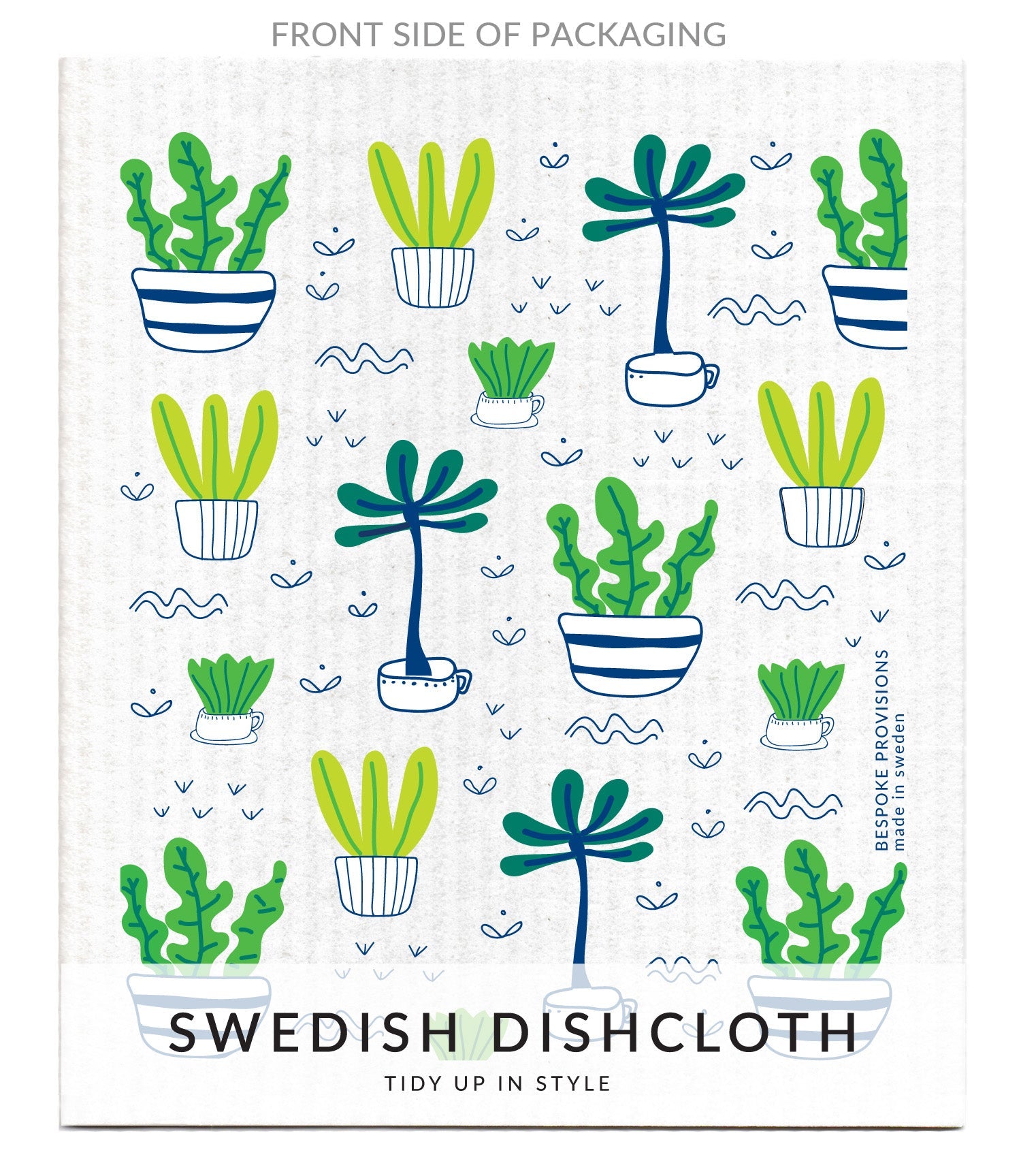 Potted Plants Swedish Dishcloth - BESPOKE PROVISIONS