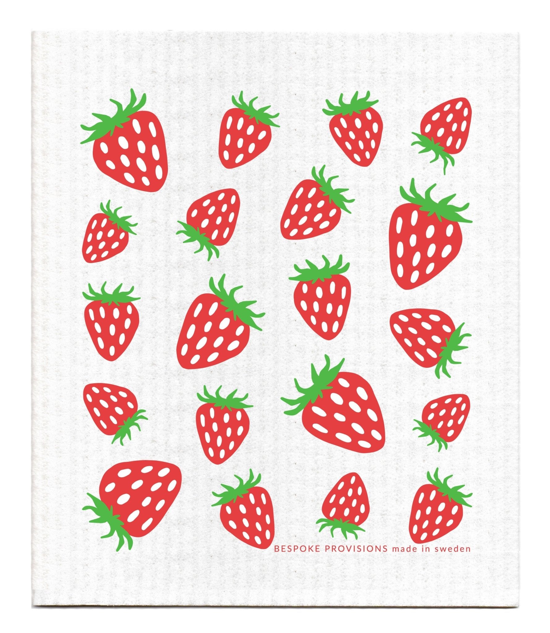 Strawberries Swedish Dishcloth - BESPOKE PROVISIONS