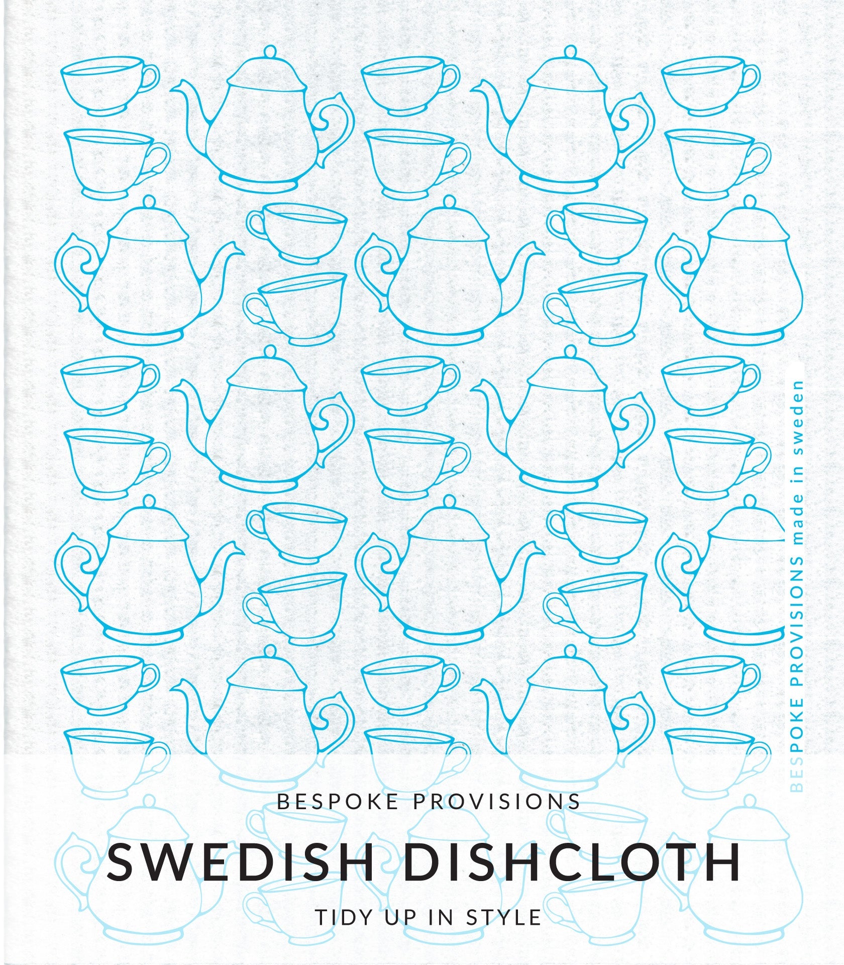 Tea Time Swedish Dishcloth - BESPOKE PROVISIONS