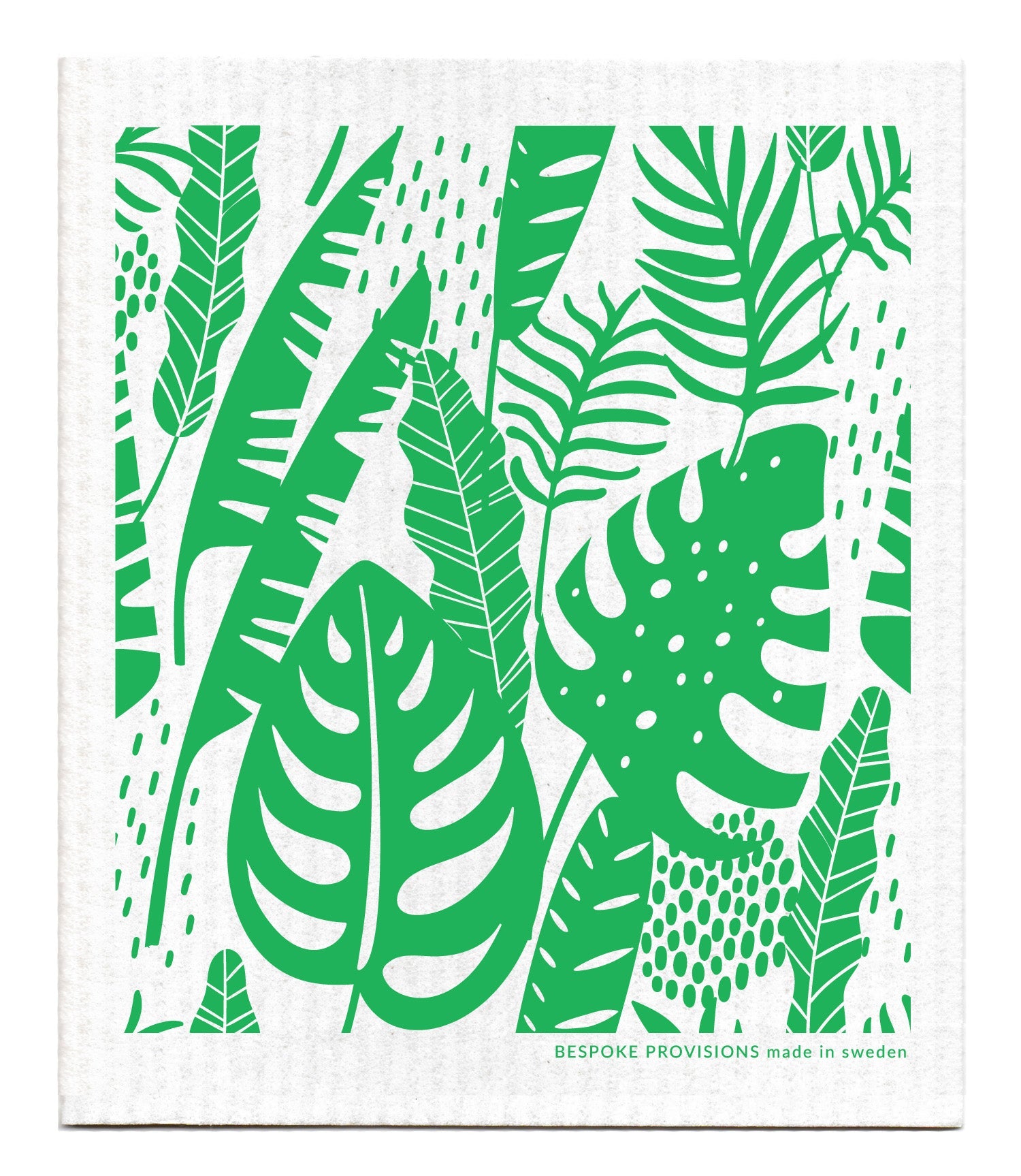 Tropical Leaves Swedish Dishcloth - BESPOKE PROVISIONS