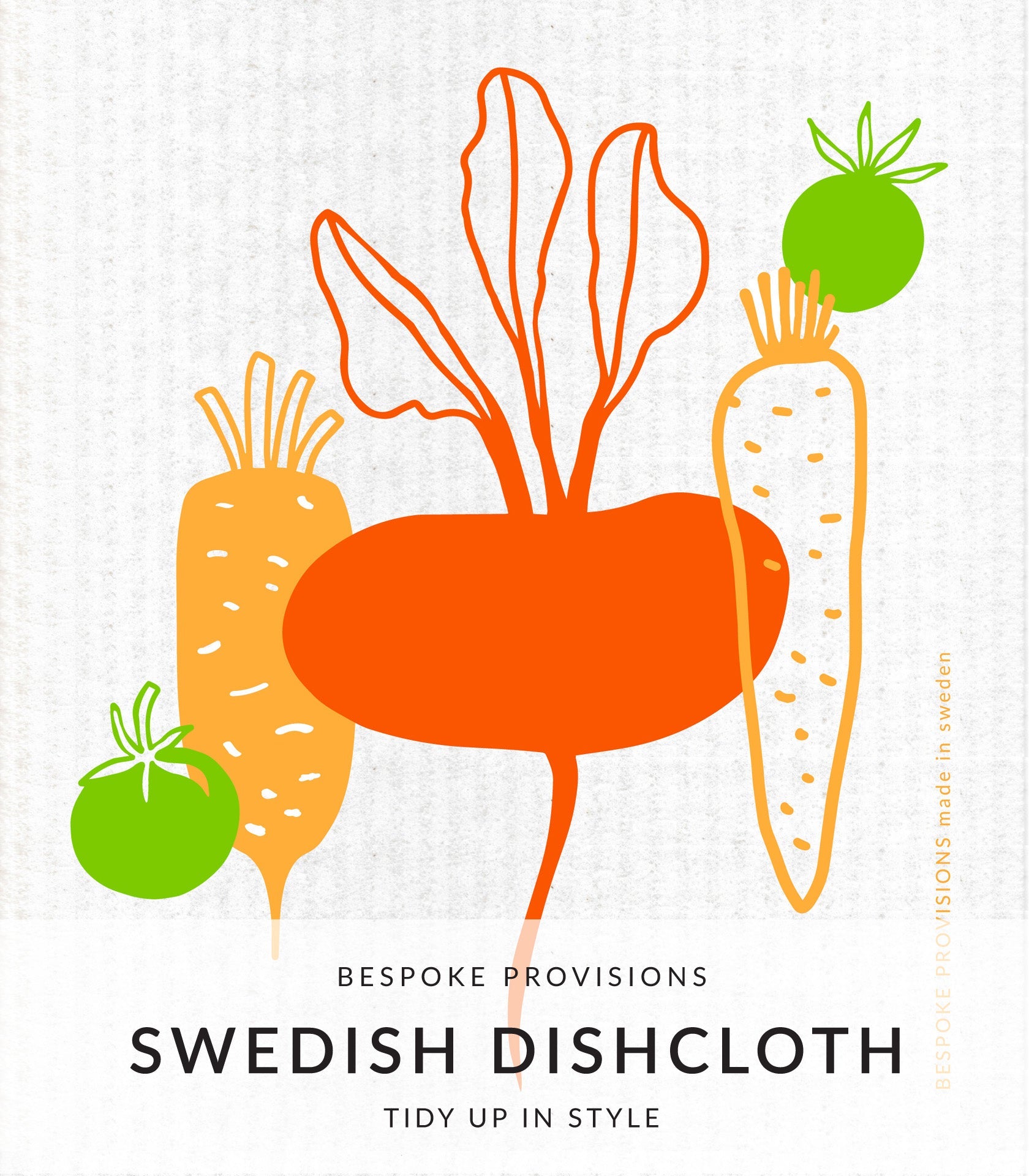 Veggie Love Swedish Dishcloth Set of 3 - BESPOKE PROVISIONS